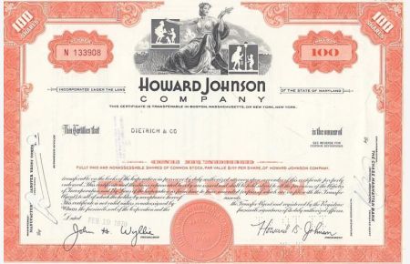 Certificate of Stock ( Aktie ). 100 Shares.