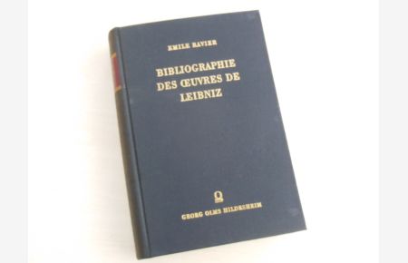 Bibliographie des oeuvres de Leibniz