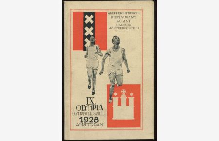 IX. Olympia - Olympische Spiele 1928 Amsterdam.   - Offizielle Ausgabe des Hamburger Ausschuß für Leibesübungen.