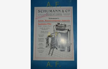 Schumann's Autom. Wasserreinigungs-Apparate.