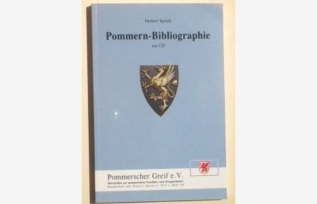 Pommern-Bibliographie mit CD