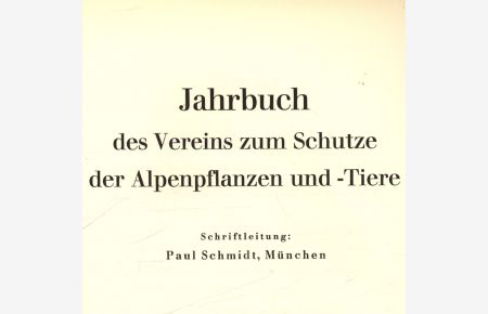 Südtiroler Tierwelt vor 350 Jahren (2. Teil).   - Jahrbuch des Vereins zum Schutze der Alpenpflanzen und -Tiere.