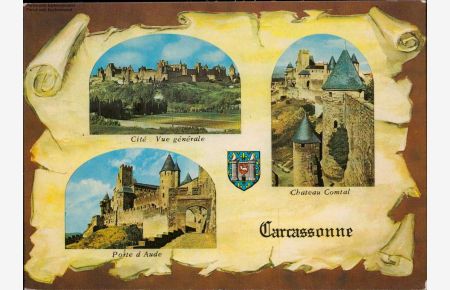 1148079 Carcasonne, Gesamtansicht, Chateau, Mauern Mehrbildkarte