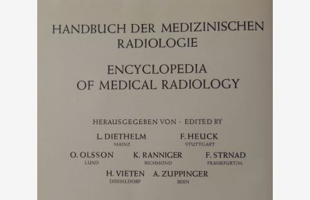 Röntgendiagnostik der oberen Speise- und Atemwege, der Atemorgane und des Mediastinums; Teil 6  - (= Handbuch der medizinischen Radiologie, 9.6)
