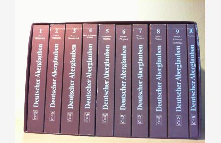 Handwörterbuch des deutschen Aberglaubens 10 Bände. Unveränderter Nachdruck der Ausgabe von 1927-1942.