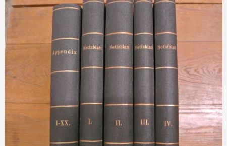 Notizblatt der Königl. botanischen Gartens und Museums zu Berlin. Bde I - IV (1895 - 1907) + Appendix Nr. 1 - 20 (ohne 9 u. 15).