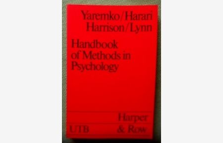 Reference Handbook of Research and Statistical Methods in Psychology.   - Vokabular der psychologischen Forschungsmethoden und statistischen Fachausdrücke in englischer Sprache.