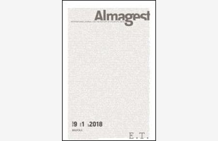 Almagest, International Journal for the History of Scientific Ideas, 2018/1
