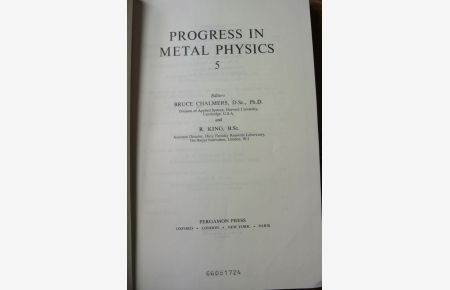 Progress in Metal Physics, Vol. 5.
