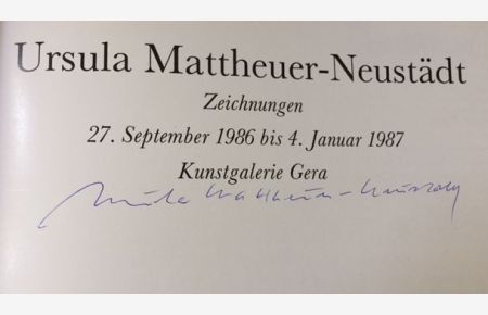 Zeichnungen.   - Ausstellung Kunstgalerie Gera 27. September 1986 bis 4. Januar 1987. Mit einem Vorwort von Professor Dr. Gerhard Winkler.