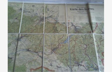 Karte des Harzes. Westlicher Teil
