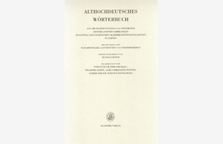 Althochdeutsches Wörterbuch: Band V: K-L, 1. und 2. Lieferung (K bis kezzil)