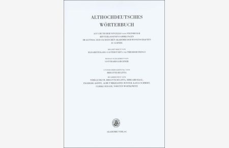 Althochdeutsches Wörterbuch: Band V: K-L. 15. Lieferung (liutbaga bis loskin).