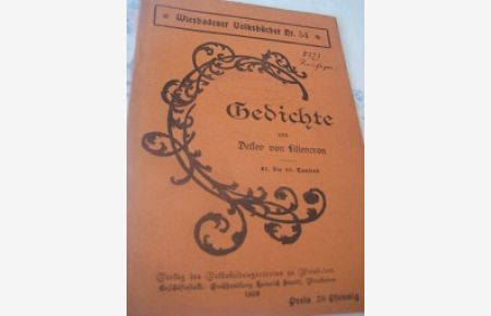 Gedichte  - Wiesbadener Volksbücher Nr. 54