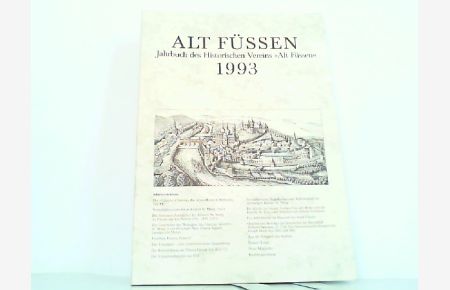 Alt Füssen. Jahrbuch des Historischen Vereins Alt Füssen 1993.