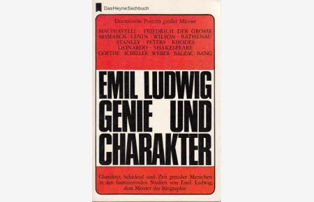 Genie und Charakter Emil Ludwig