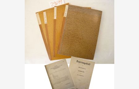 Regierungsblatt für Württemberg. Jahrgänge 1939, 1941, 1942, 1943 * 4 B ä n d e
