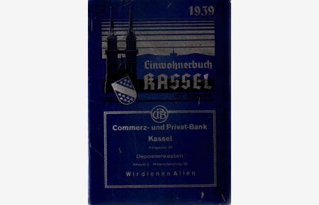 1939 Einwohnerbuch Stadt- und Landkreis Kassel.