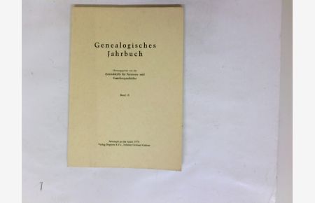 Genealogisches Jahrbuch. Band 18