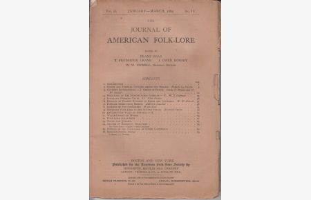 The Journal of American Folk-lore. Vol. II. -January-March, 1889. -No. IV.