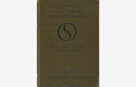 Meisterwerke der Graphik von 1425 bis 1925. Auktion 207.   - Teile der Sammlung Otto Schäfer. Auktion in Bern Mittwoch, den 24. Juni 1992. Galerie Kornfeld - Bern.