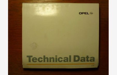 Technical Data - Technische Daten - mit Datendiskette - Ausgabe 2/1994