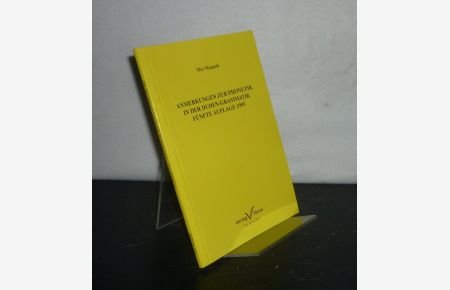 Anmerkungen zur Phonetik in der Duden-Grammatik fünfte [5. ] Auflage 1995. [Von Max Mangold].