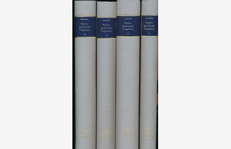Physiognomische Fragmente zur Beförderung der Menschenkenntnis und Menschenliebe. 4 Bände.