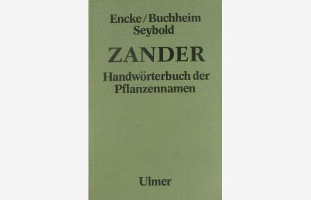 ZANDER. Handwörterbuch der Pflanzennamen.
