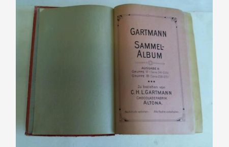 Gartmann Sammelalbum. Ausgabe 9, Gruppe 17 und 18. Serien 241 - 270. 30 Serien mit 175 (von 180) Bildern