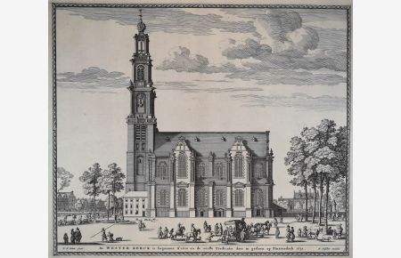 Kupferstich von 1655. De WESTER KERCK. Amsterdam.