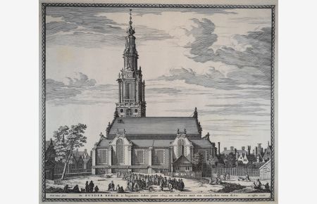 Kupferstich von 1655. De ZUYDER KERCK. Amsterdam.