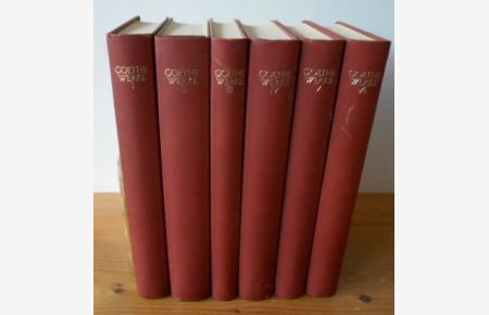 WERKE  - Nach dem Text der Artemis-Gedenkausgabe der Werke Goethes. Mit einer Einführung von Victor Lange und Anmerkungen von Eva-Maria Lenz. 6 Bände.