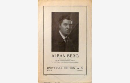 [Verlagsverzeichnis] Alban Berg
