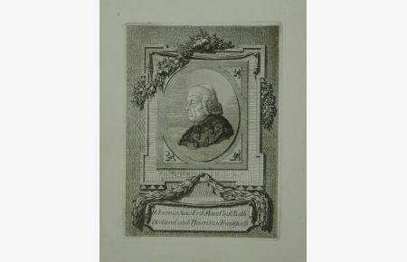 Portrait. Brustfigur im Profil nach links. Kupferstich von G. Schütz, datiert