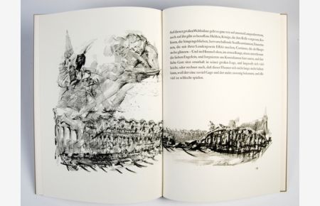 Aus dem Buch Le Grand. Mit 12 Lithographien von Wolfgang Schmitz (1 doppelblattgr. und signiert) sowie 3 zusätzlichen signierten Lithographien, die separat beiliegen.