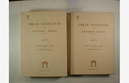 Obras completas. Edition crítica, bilingüe y anotada por José Guillen