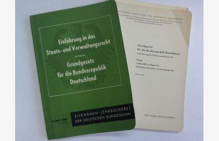 Band 200 Einführung in das Staats- und Verwaltungsrecht mit Beilage Grundgesetz für die Bundesrepublik Deutschland