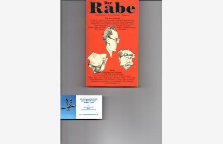 Der 'Arno-Schmidt-Rabe'. Nr. 12.   - Mit signierten Beiträgen von Hans Wollschläger, Robert Gernhardt und Peter Rühmkorf.