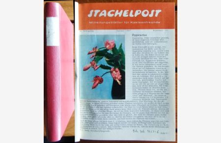 Stachelpost: Mitteilungsblätter für Kakteenfreunde 1968 / 69  - 3. Jahrg. (Jan. 1967, Heft Nr.11), 4. Jahrg. 1968 (6 Hefte, so komplett), 5. Jahrg. 1969 (6 Hefte, so komplett)