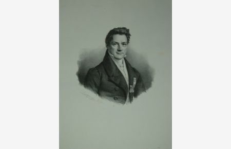 Portrait. Halbfigur en face. Lithographie von Franz Seraph Hanfstaengl. Abzug vor aller Schrift.