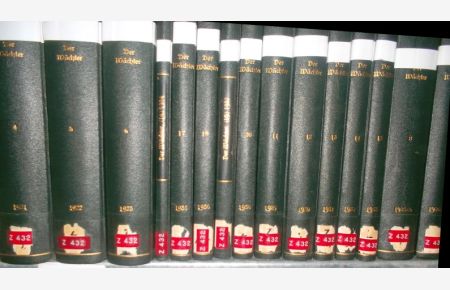 Der Wächter: Zeitschrift für alle Zweige der Kultur/ Monatsschrift (KONVOLUT aus 21 Bänden) - hier vorhanden: 1. Jg. (1918) - 8. (1925)/ 8 (1925/ 26) - 20. Jg. (1938)