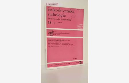 ?eskoslovenská radiologie. 35/1 1981 : ?asopis radiologické spole?nosti
