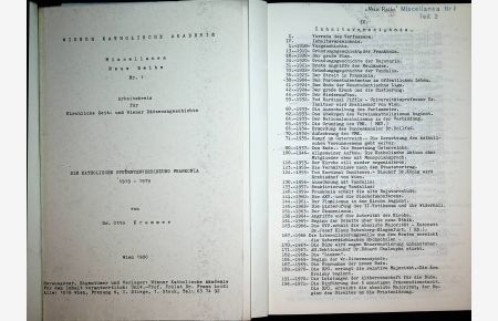 Die katholisch-österreichische Studentenverbindung Frankonia 1919-1979. (Zu ihrem 60. Stiftungsfest. )