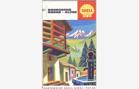 Shell Berre Cartoguide 1965/66 No 8: Bourgogne, Rhone - Alpes