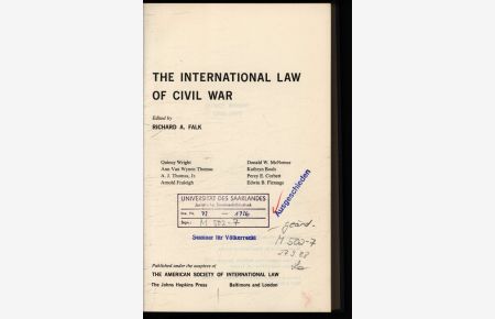The international law of civil war