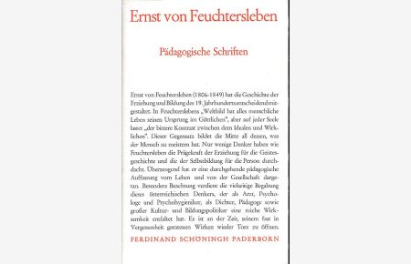 Pädagogische Schriften.   - Besorgt von K. G. Fischer. Schöninghs Sammlung pädagogischer Schriften : Quellen zur Geschichte der Pädagogik.
