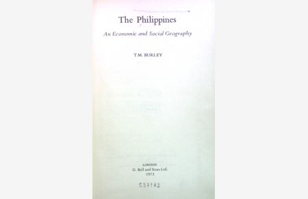 The Philippines: An Economic and Social Geography.