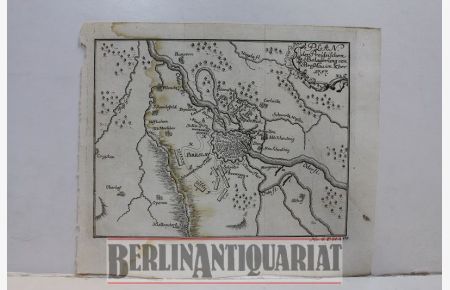Plan der Preussischen Belagerung von Breßlau im Xber 1757.  Kupferstich.