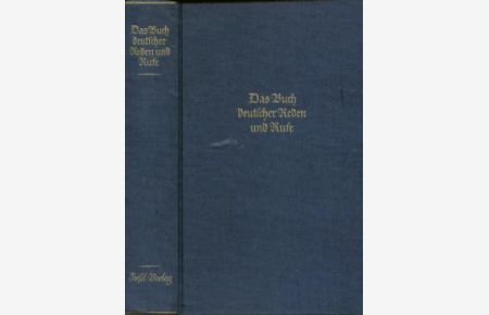 Das Buch deutscher Reden und Rufe  - Aus vier Jahrhunderten